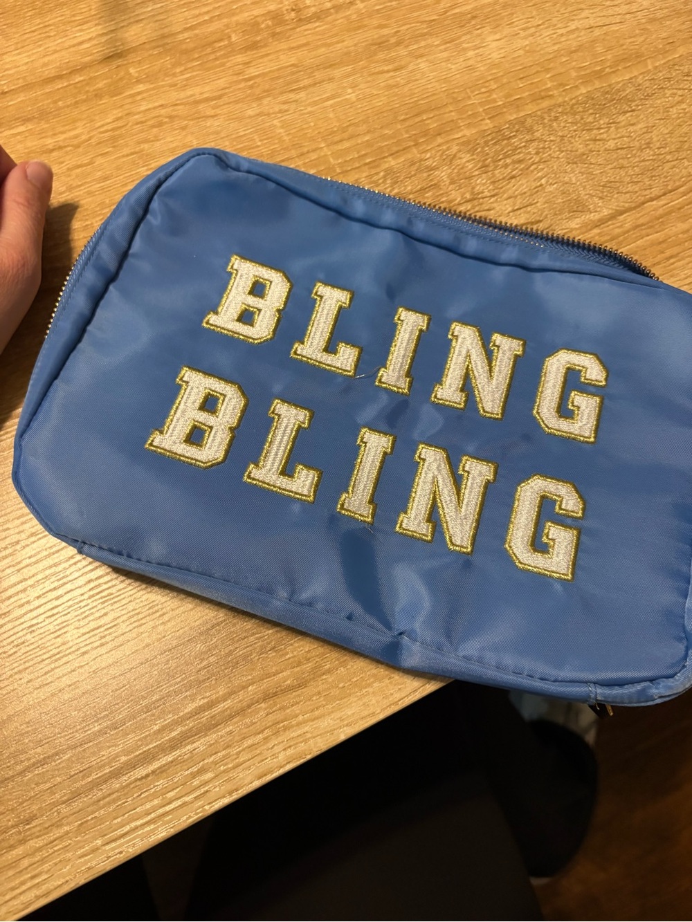 Blue 'Bling Bling' jewelry Travel Pouch